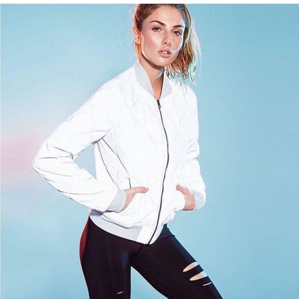 Alo Yoga Idol gray/reflective bomber jacket M Medium